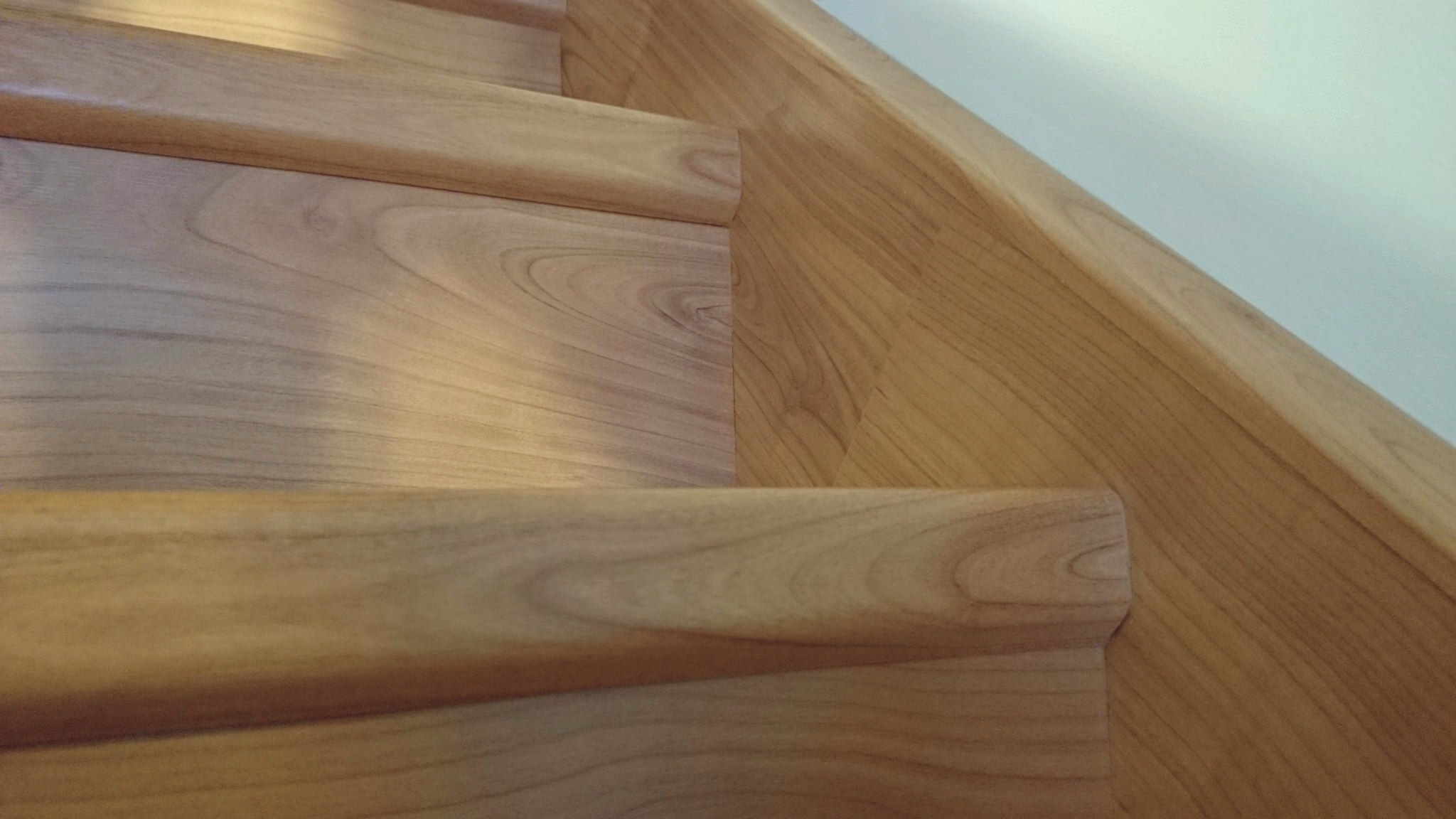 Quick-Step Stair Renovation with NATURAL VARNISHED CHERRY, PLANKS