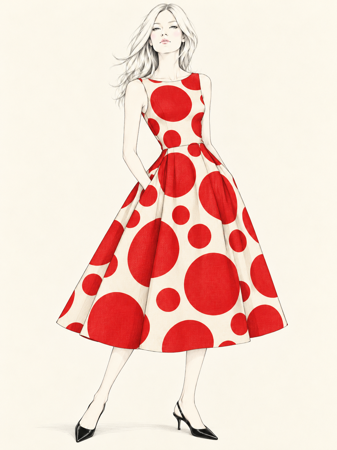 Vintage Red Polka-Dot Dress Illustration.png
