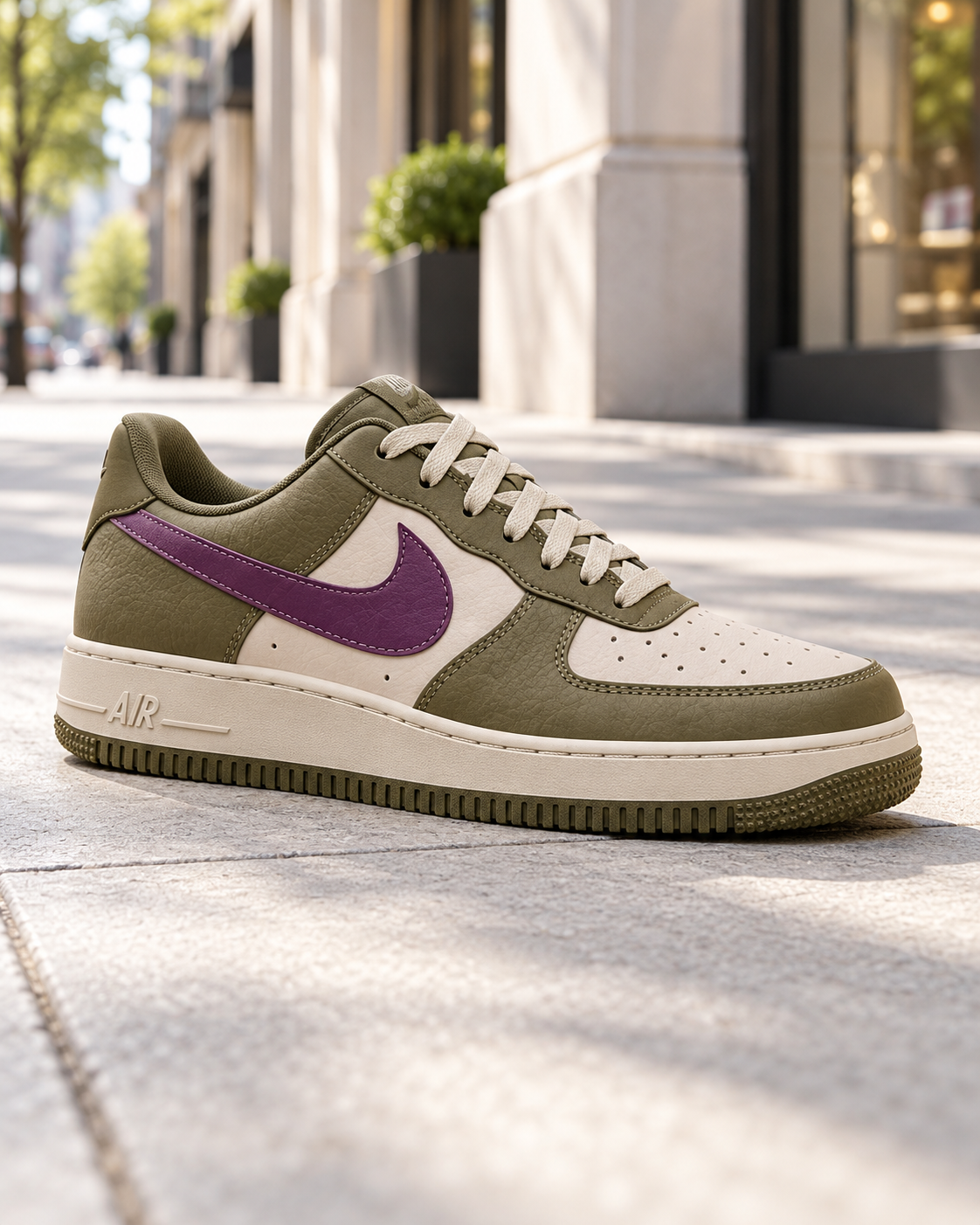 Olive, Cream and Plum Streetwear Sneaker.png