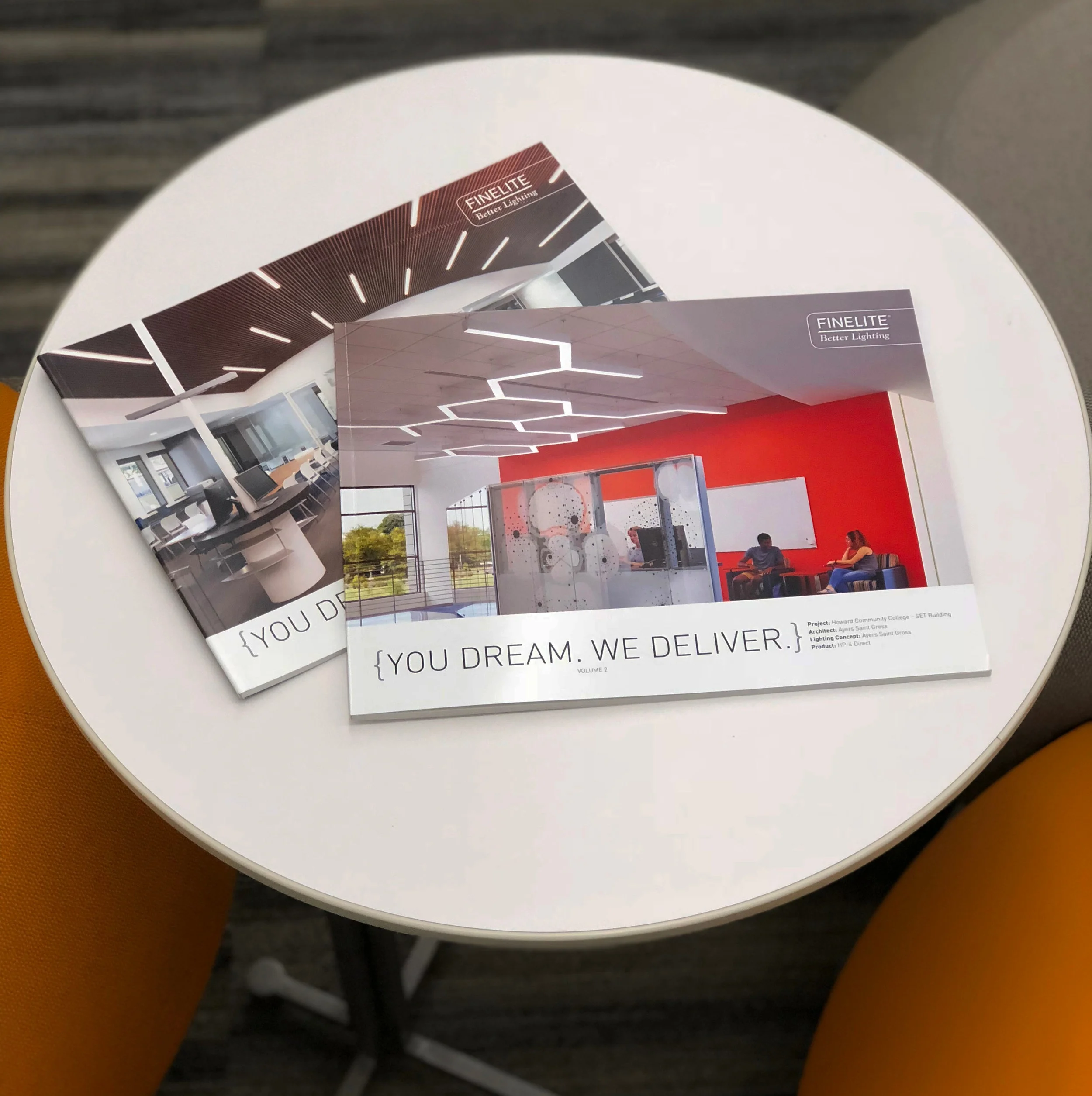  Printed book showcasing beauty shots of installations in different segments 