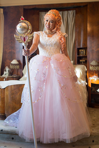This is what the finished dress looked like...WOW! Fit for a magical girl for sure.