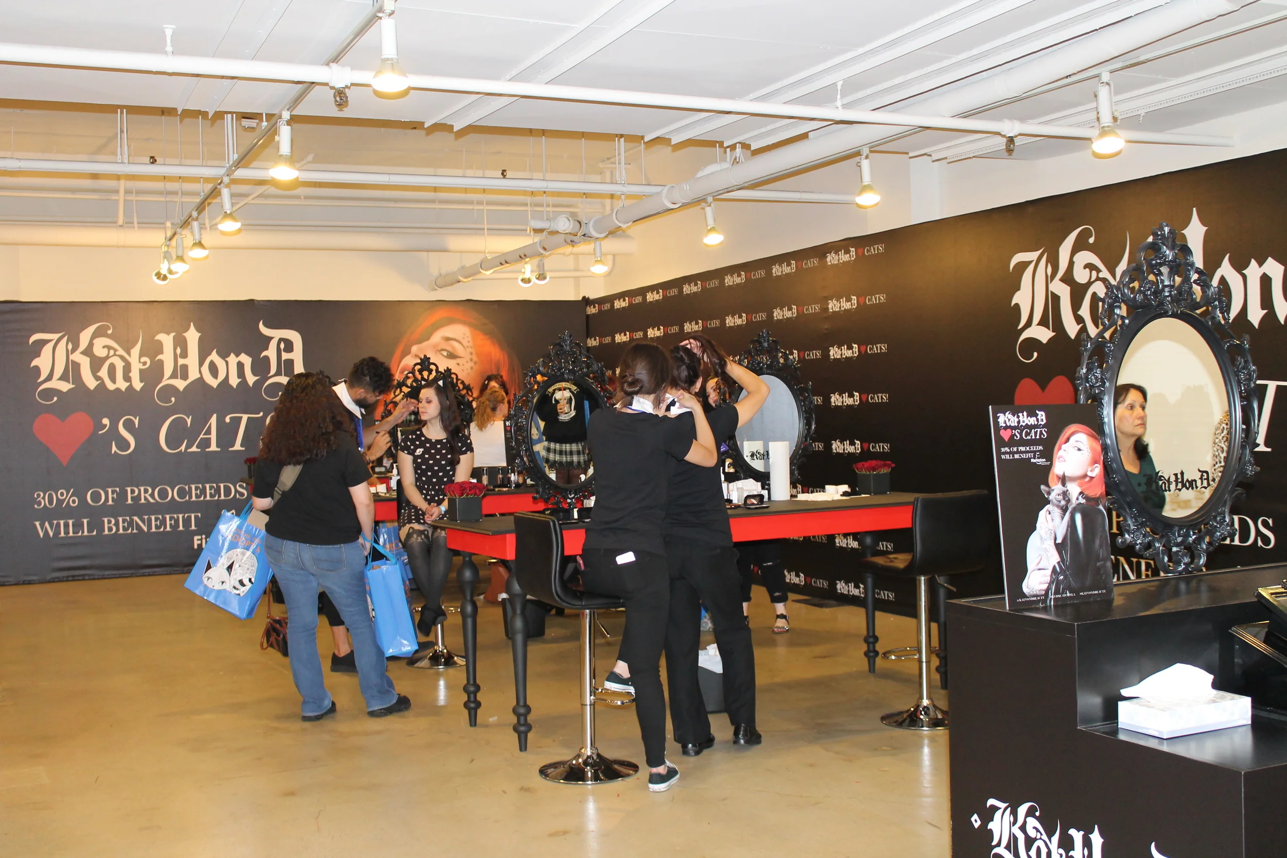 Kat Von D's makeup studio.