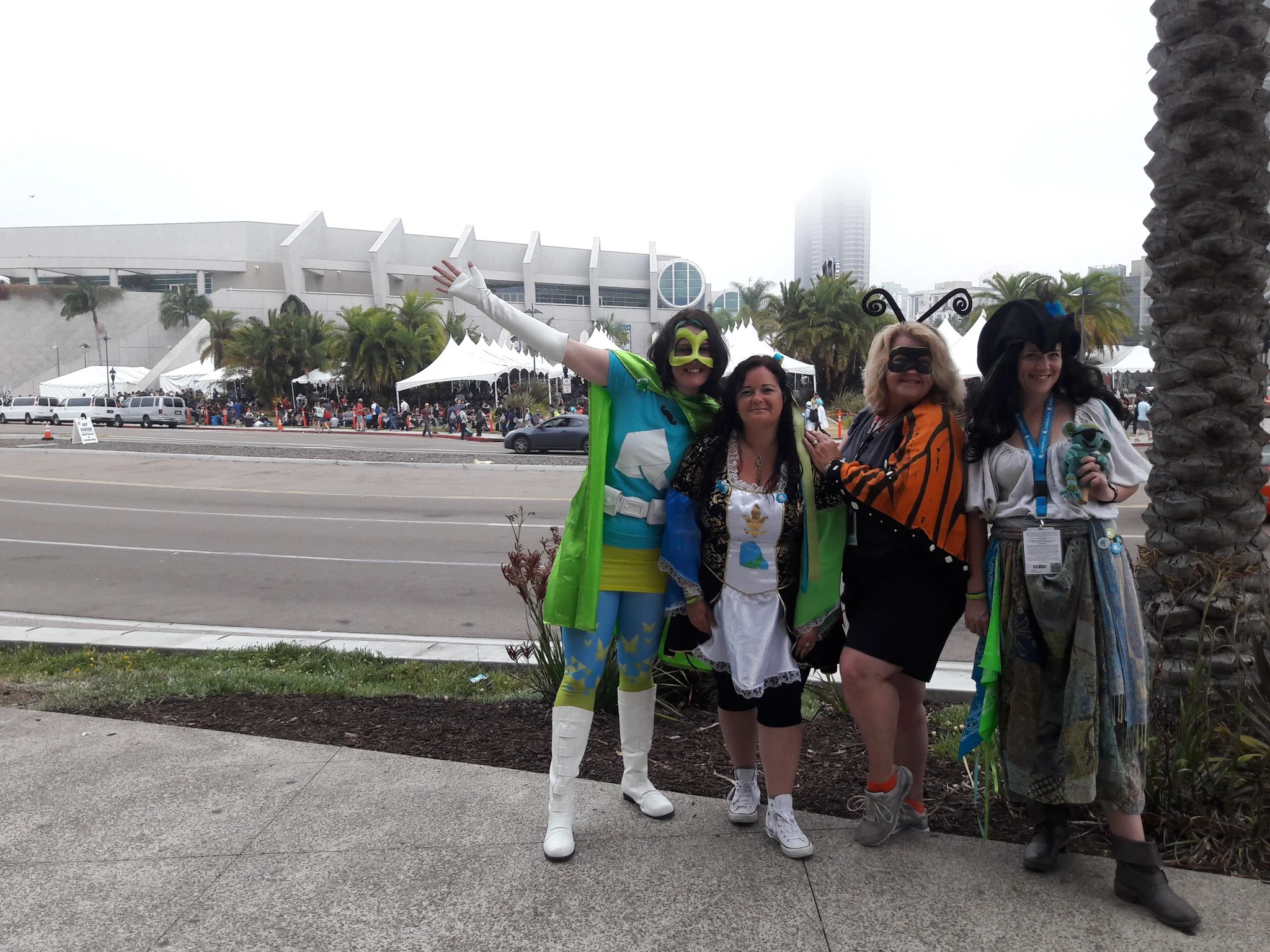 The Kindness Superheroes outside the San Diego Convention Center.