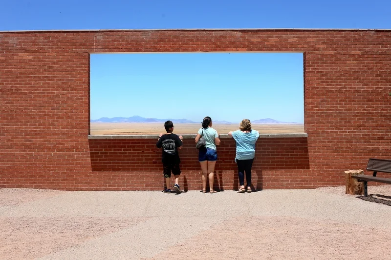 Ethan Arbelo, Maria Maldonado and Lea Sellwood, left to right, look out onto the desert at a meteor impact site on June 25, 2013, just outside of Winslow, Ariz. With Ethan's help, Maria put an itinerary together for a cross-country road trip so Ethan could see faraway places. They invited Lea, a 9-year-old friend with leukemia they knew from All Children’s Hospital in St. Petersburg and were on their way. “This is a beautiful view, ain’t it?” Ethan said. “B-E-A-U-tiful.”