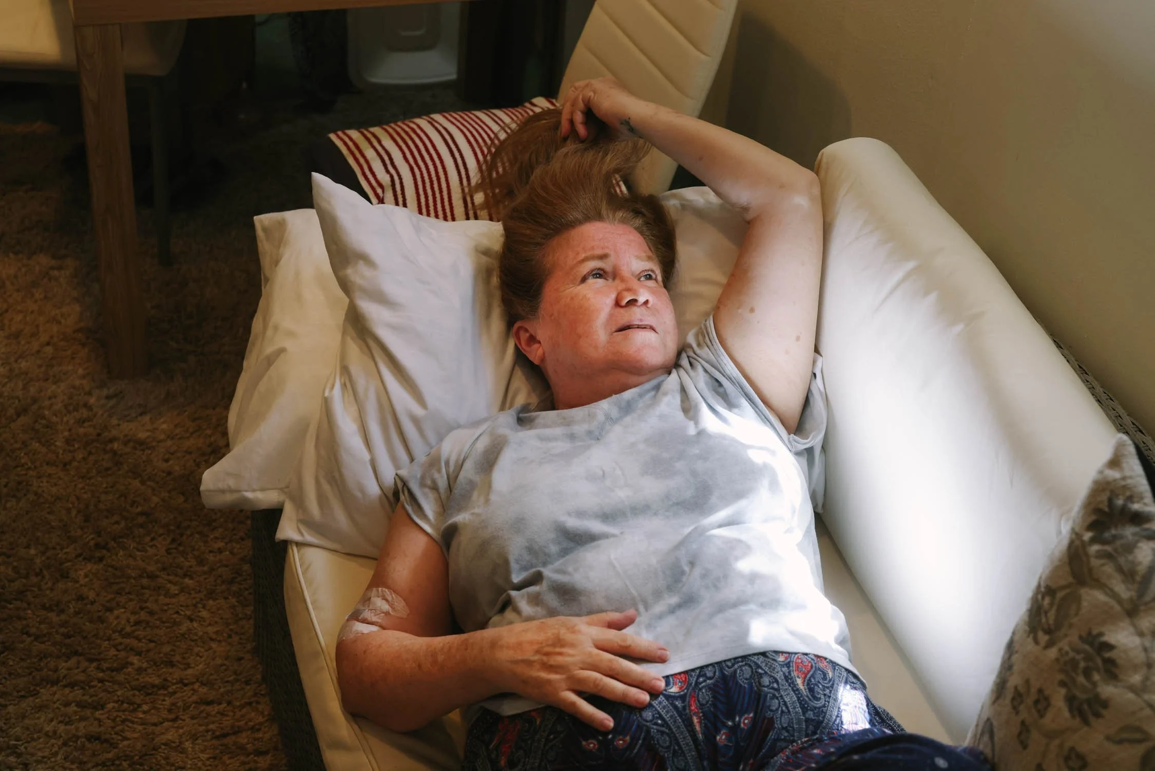 Gabriella Walsh rests in a studio her close friend let her stay in rent free until she decided to end her life through medical aid on April 1, 2022 in Santa Paula, CA. She had just booked a flight for a three-month adventure in Spain when she discov