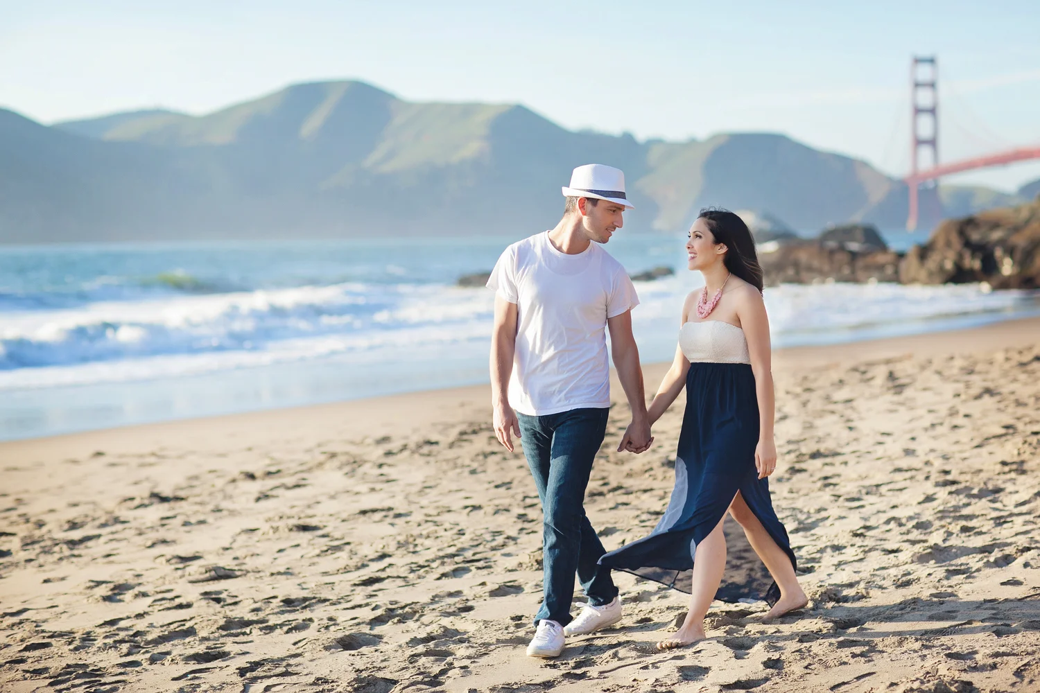 Amy & Etan | Baker Beach, California Fine Art Film Engagement Photographer 
