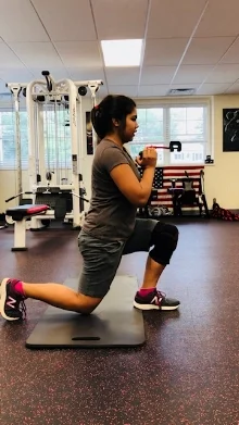 12 year old demonstrating some super functional reverse lunges