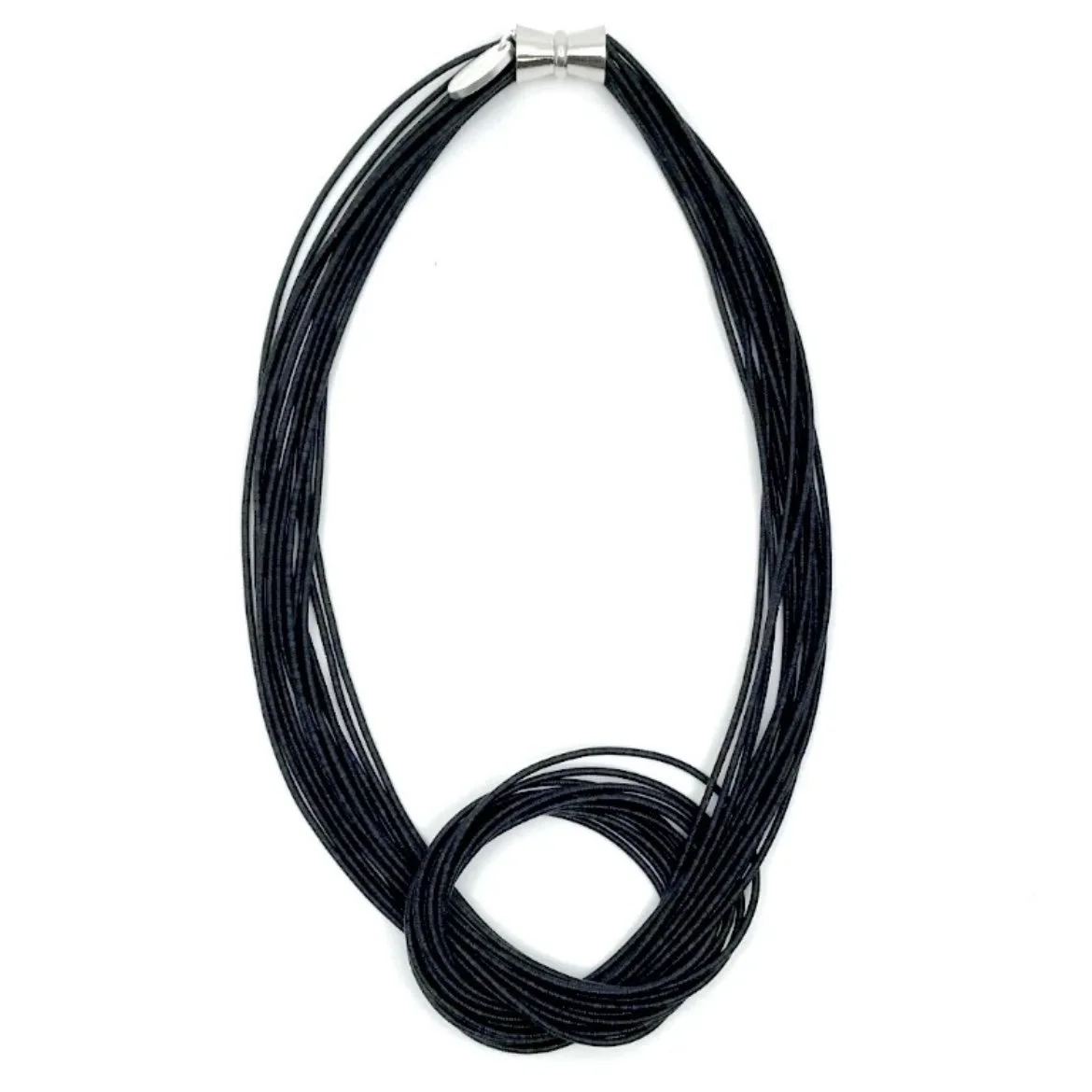 Piano wire knot necklace black.jpg