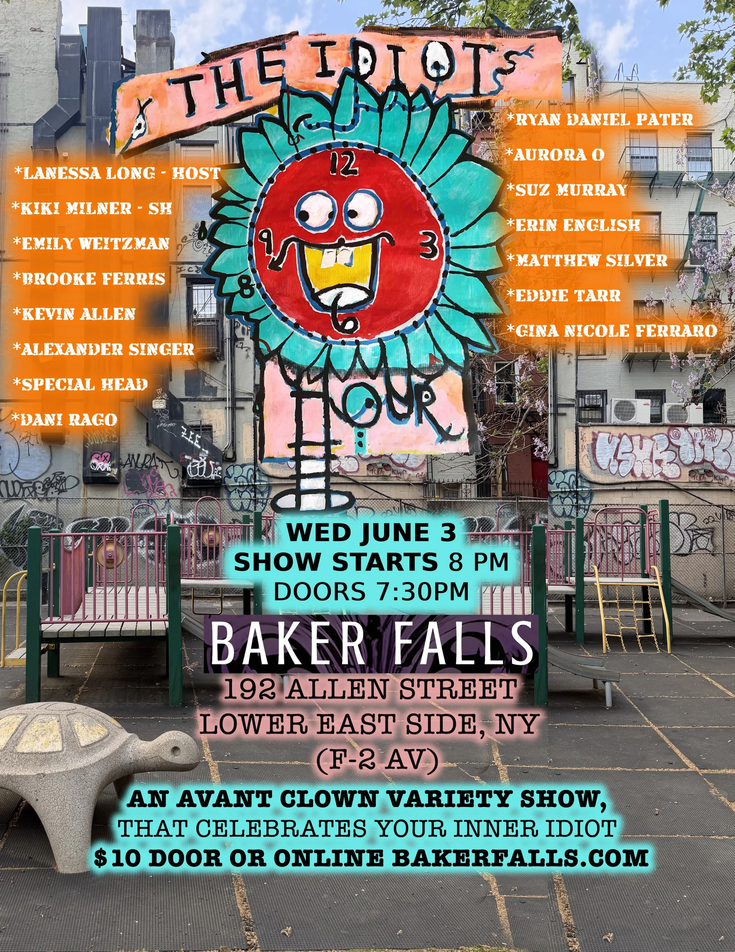 The Idiot's Hour Poster for June 3rd with Brooke Ferris