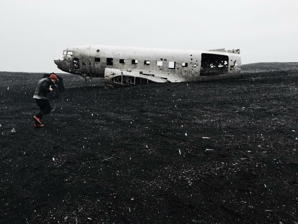 Battling the wind and snow