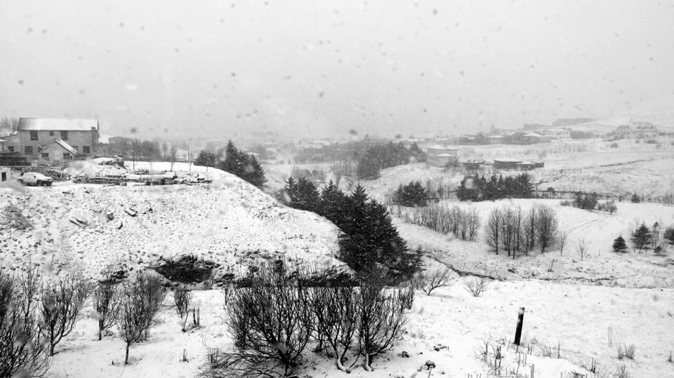 Snowy morning in Vík