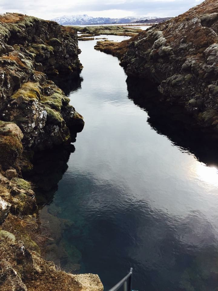 Swim between two tectonic plates