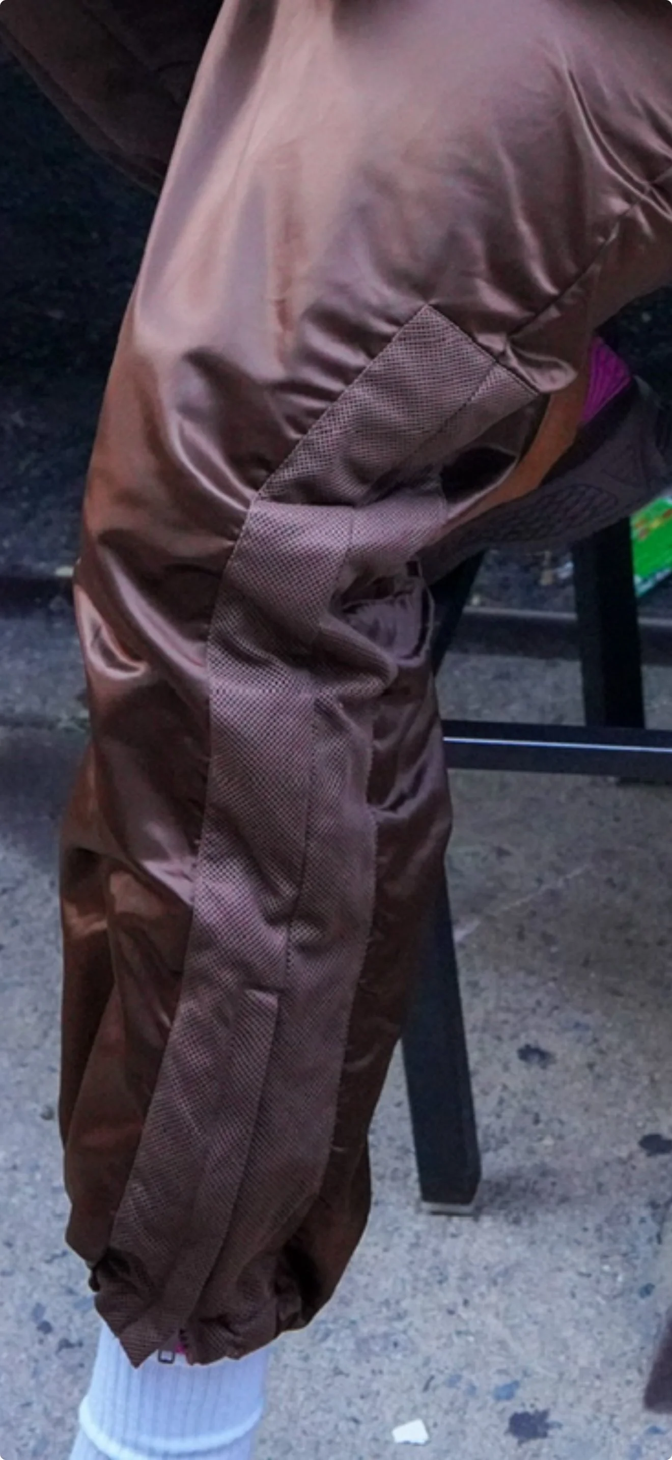 Chocolate raspberry track pants