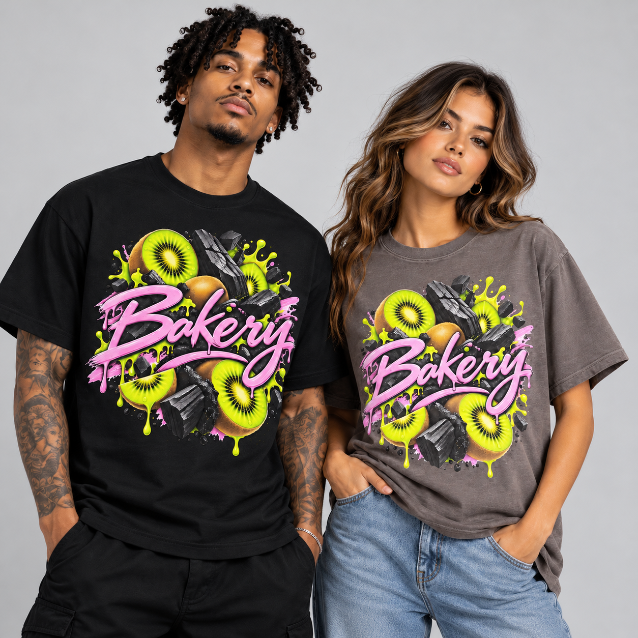 KIWI CHARCOAL T-SHIRT