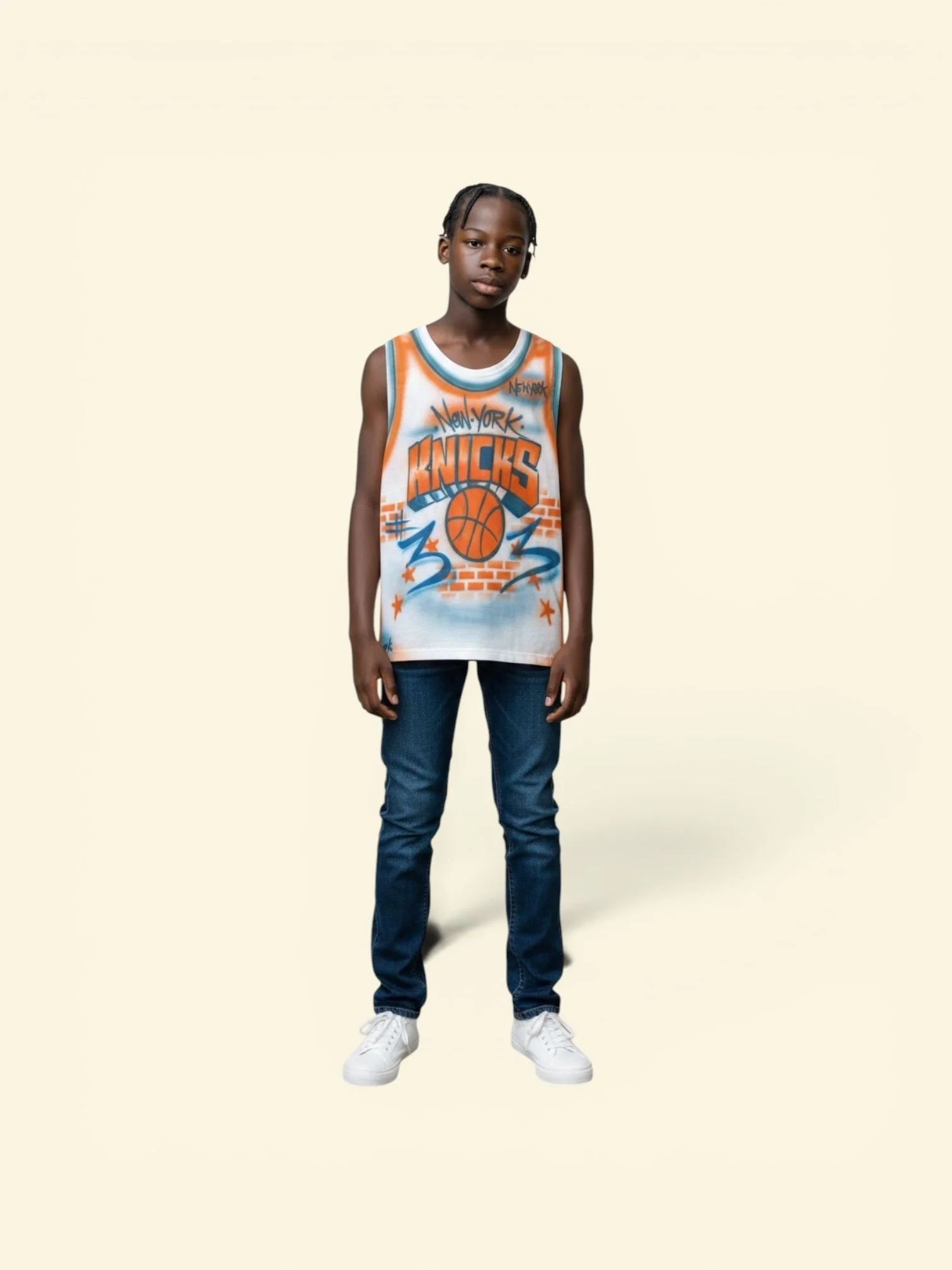 Knicks T shirt ( Sleeve Less )