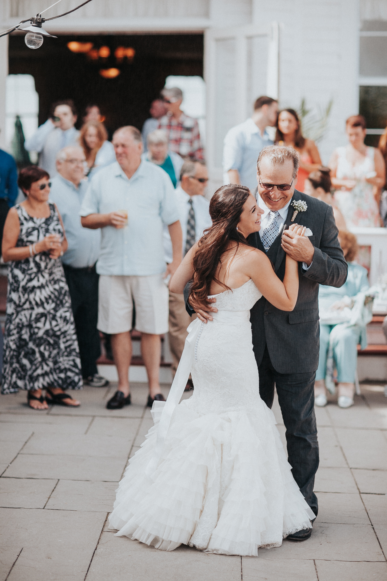  The bride dancing with her father as the reception opens 