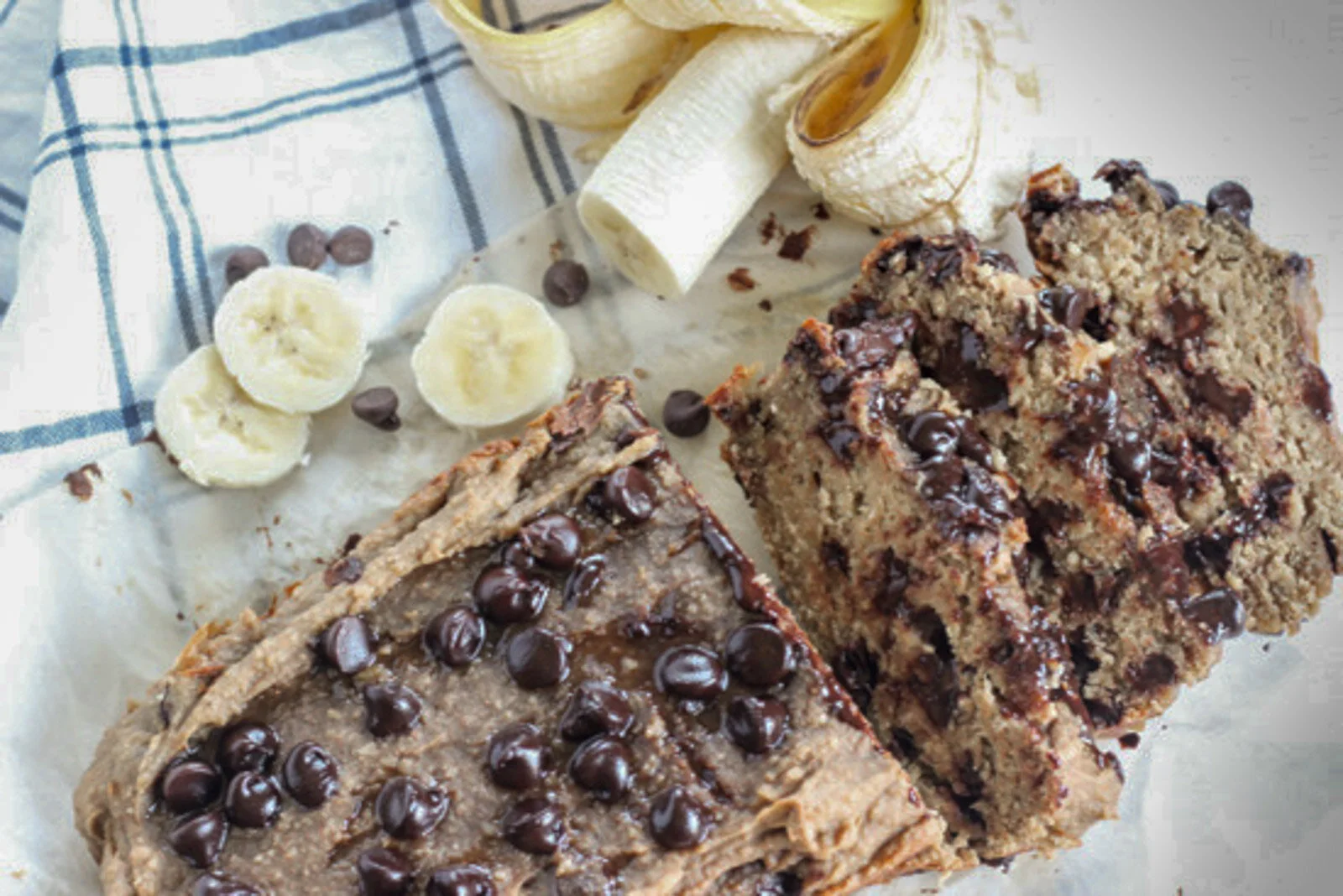 Chocolate Peanut Butter Flourless Banana Bread