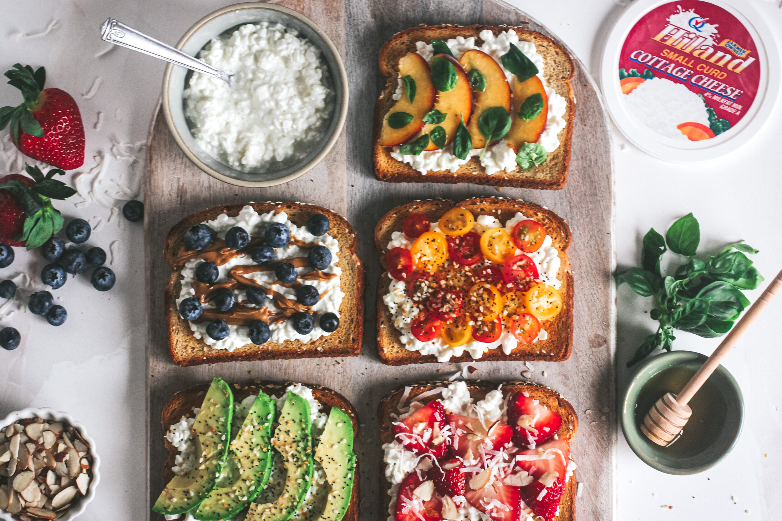 Cottage Cheese Toast with Hiland Dairy