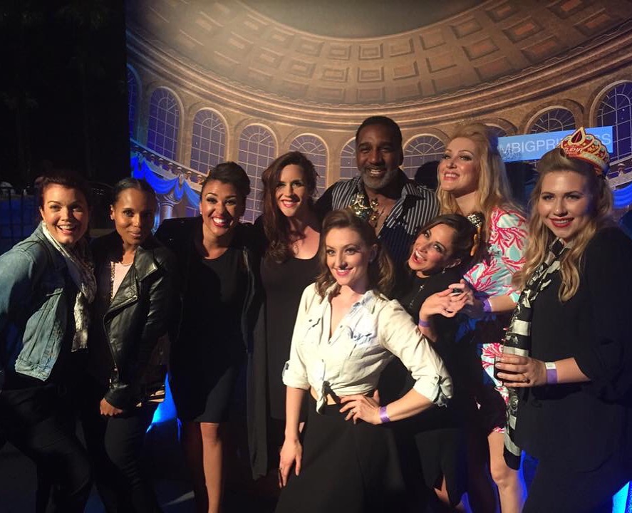 The cast of Scandal supporting Little Mermaid Live