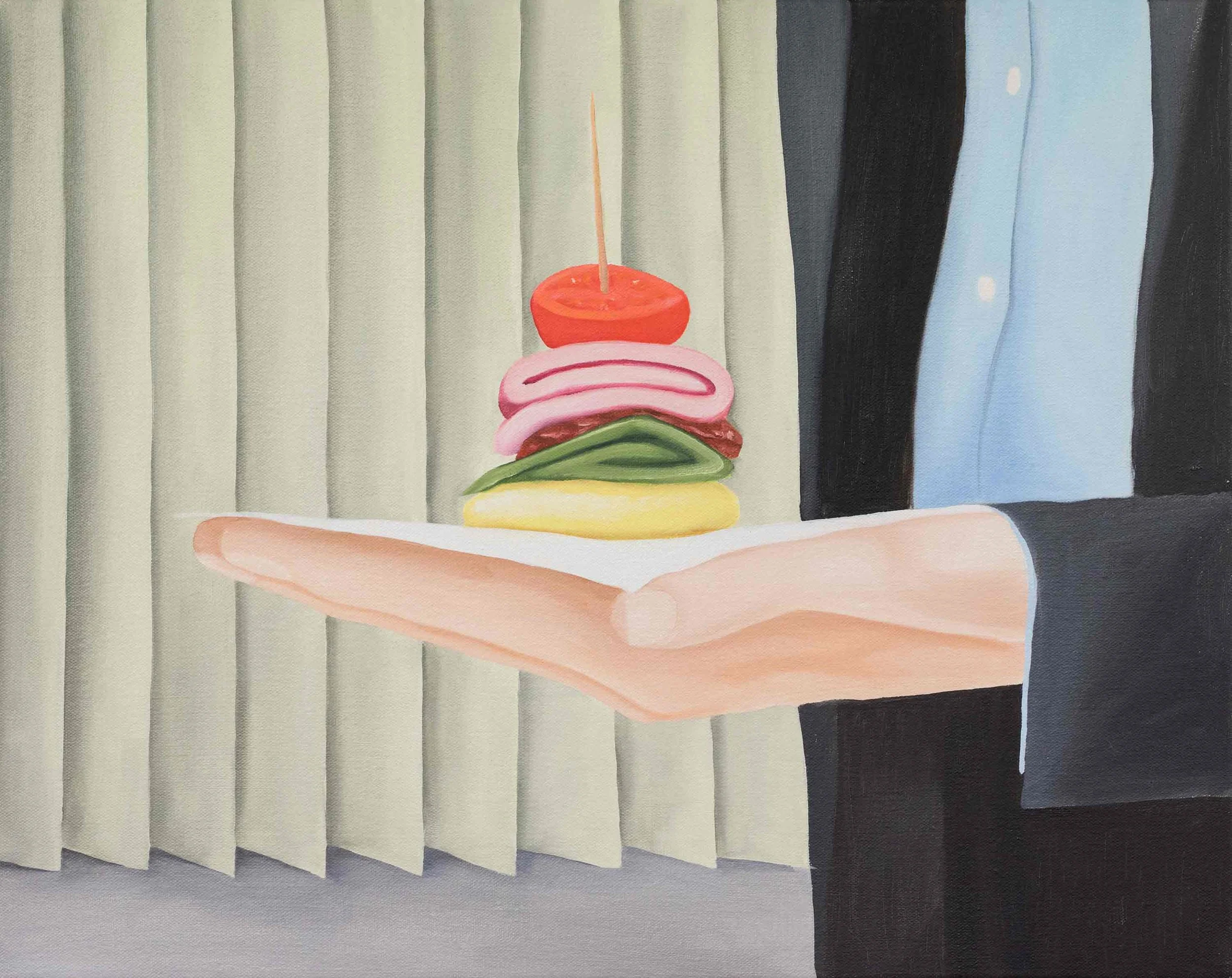 Palm It Off, 41 x 51cm, oil on canvas, 2019