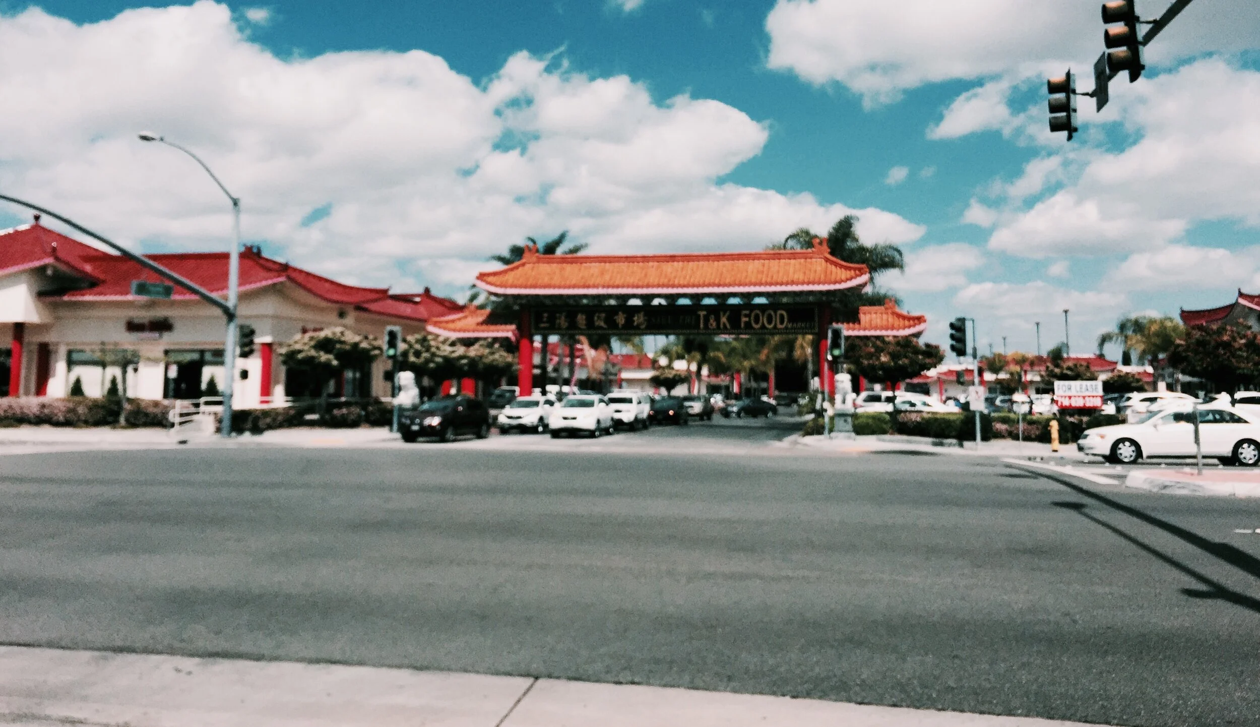 Color Photo of Bolsa Ave in Front of T&K Food Market 2017 (Source: Personal Collection)