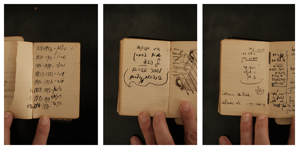 Apteker's notes, 3 pigment prints, 21/15cm each, 2019