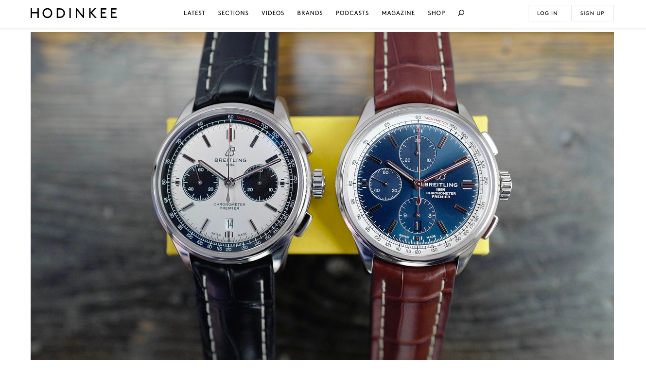 HODINKEE: Introducing The New Breitling Premier Collection (Live Pics & Pricing)