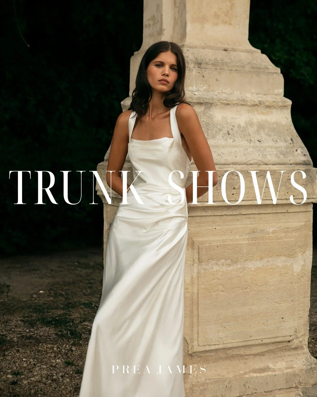 TRUNK SHOWS | UK + EU

The Prea James Core 26 Collection Trunk Shows are coming early next year. The entire collection will be available to try with these exclusive Prea James retailers&hellip;

JAN 9th &ndash; 12th | @thesuitebridal Dublin, Ireland
