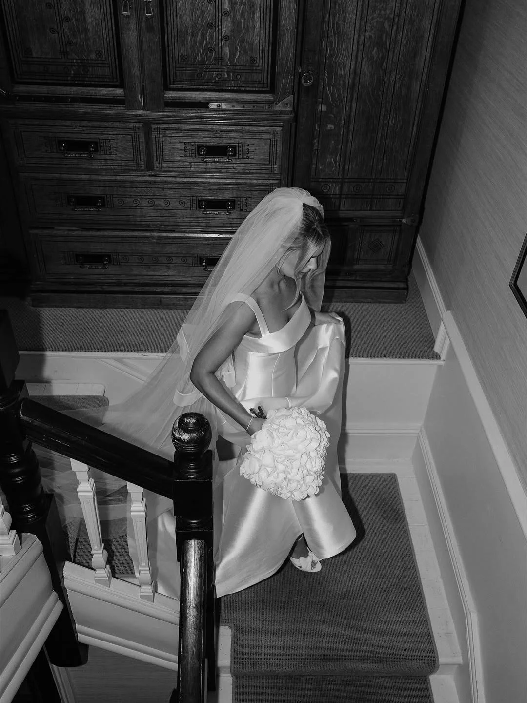 A glimpse into Amy &amp; Luke&rsquo;s London celebration &mdash; classic beauty in every frame. Amy wore the Nina Gown. Captured by @lynnshapirophotography