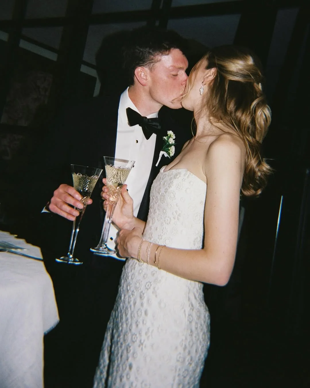Cheers to forever &mdash; Cara in the Viola Gown, captured beautifully on film by @kaylinelmorephoto 🤍