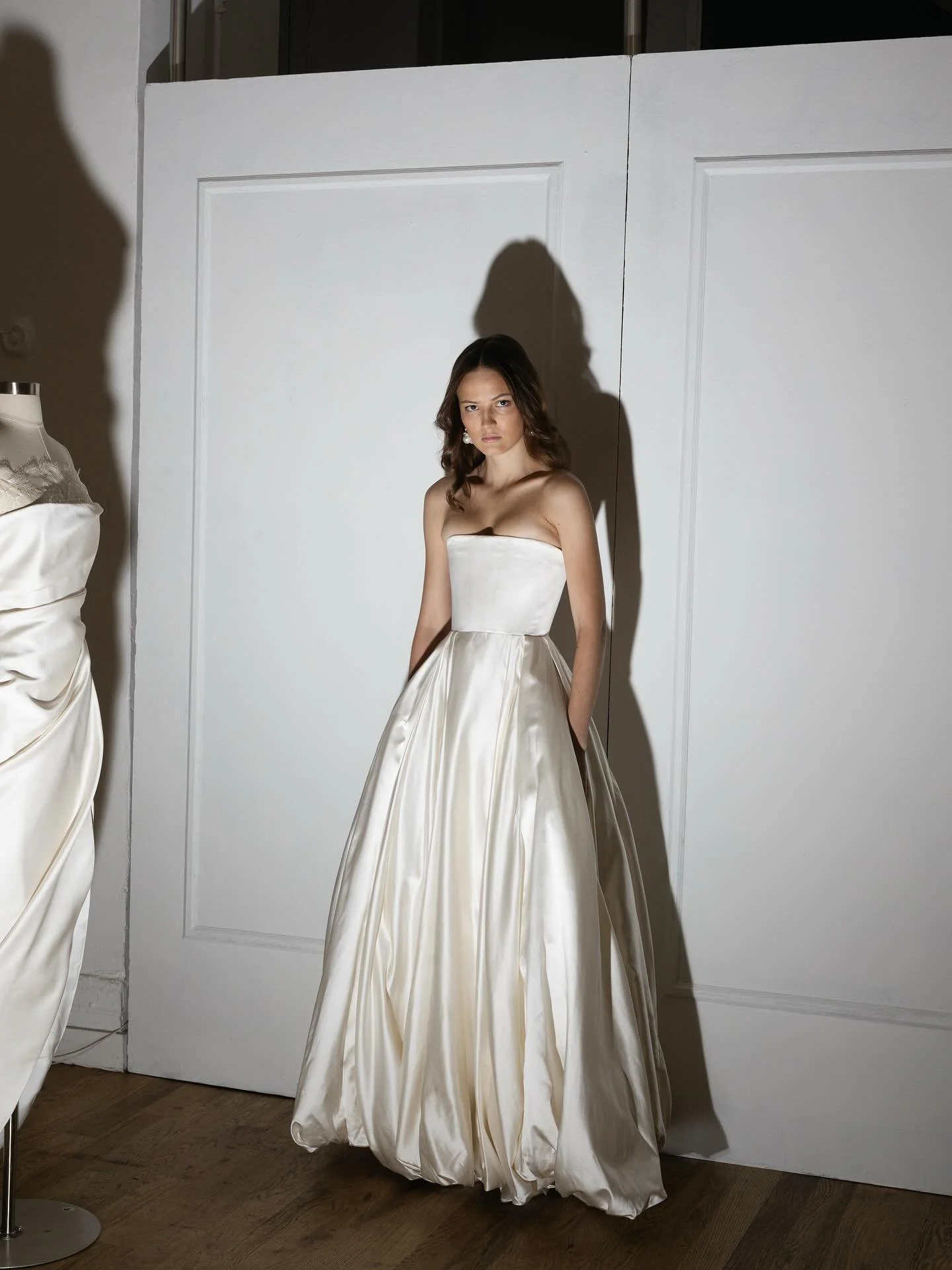 NYBFW | Moments in our New York showroom for bridal week. @alexmari_ capturing the essence of our brand.