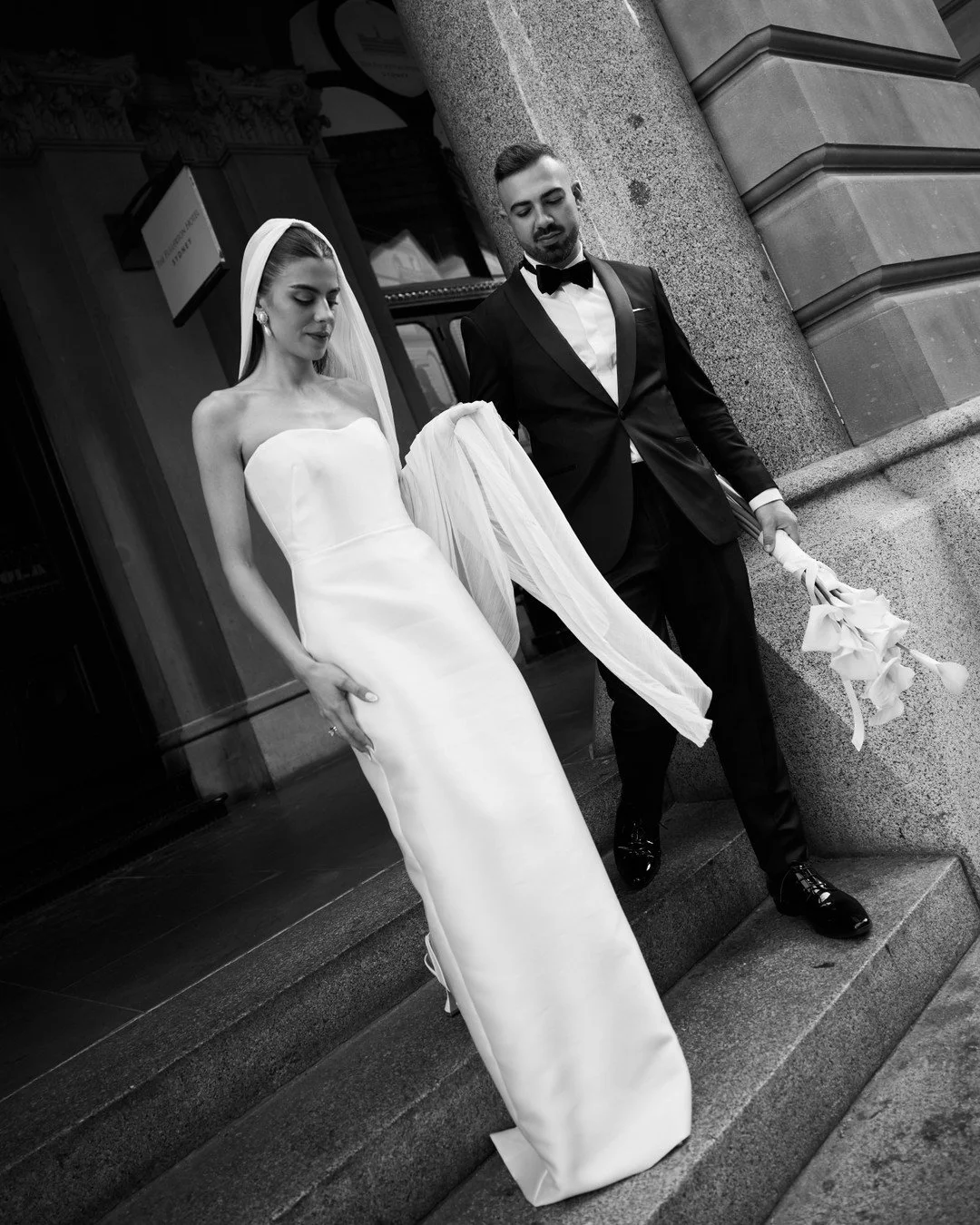 REAL BRIDE | Stephanie &amp; Gabriel&rsquo;s Sydney city wedding was a study in effortless elegance.

Steph wore the Mariska Gown &mdash; timeless, refined, and perfectly in step with her day.

Captured by @louloumemphis

Vendors:
Bride: @stephliucci