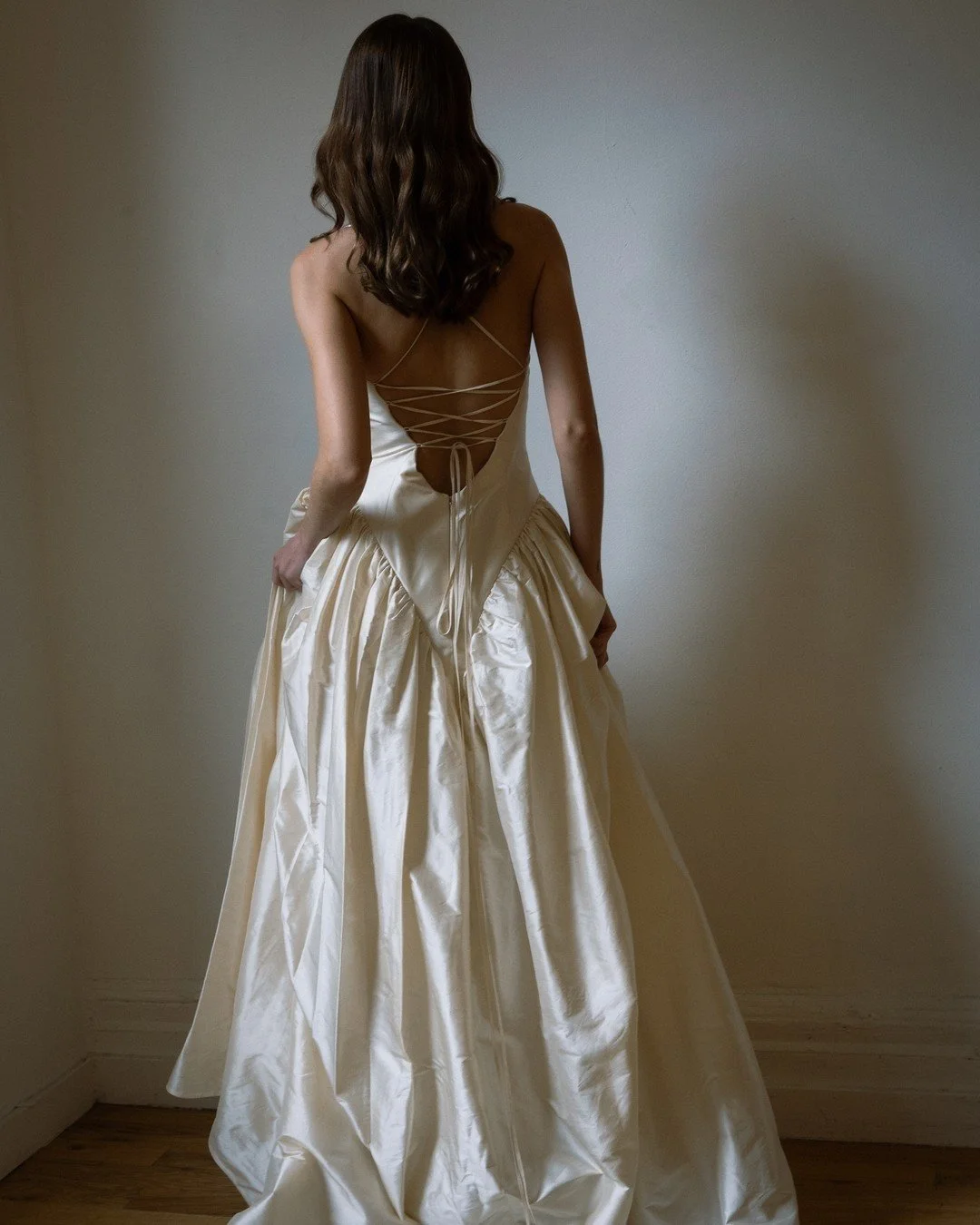 A preview of what&rsquo;s ahead, captured in our New York showroom during Bridal Fashion Week by @alexmari_