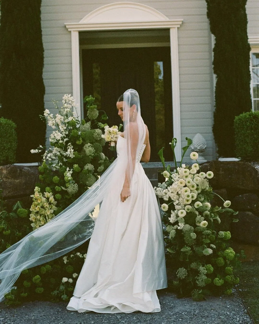 REAL BRIDE | Ella &amp; Michael on film.
A glimpse into their picture-perfect day, with Ella wearing the Mariska Gown + Grace overskirt from @spherebridalgallery.

We can&rsquo;t wait to share more from this beautiful celebration&hellip;

Film by @sa