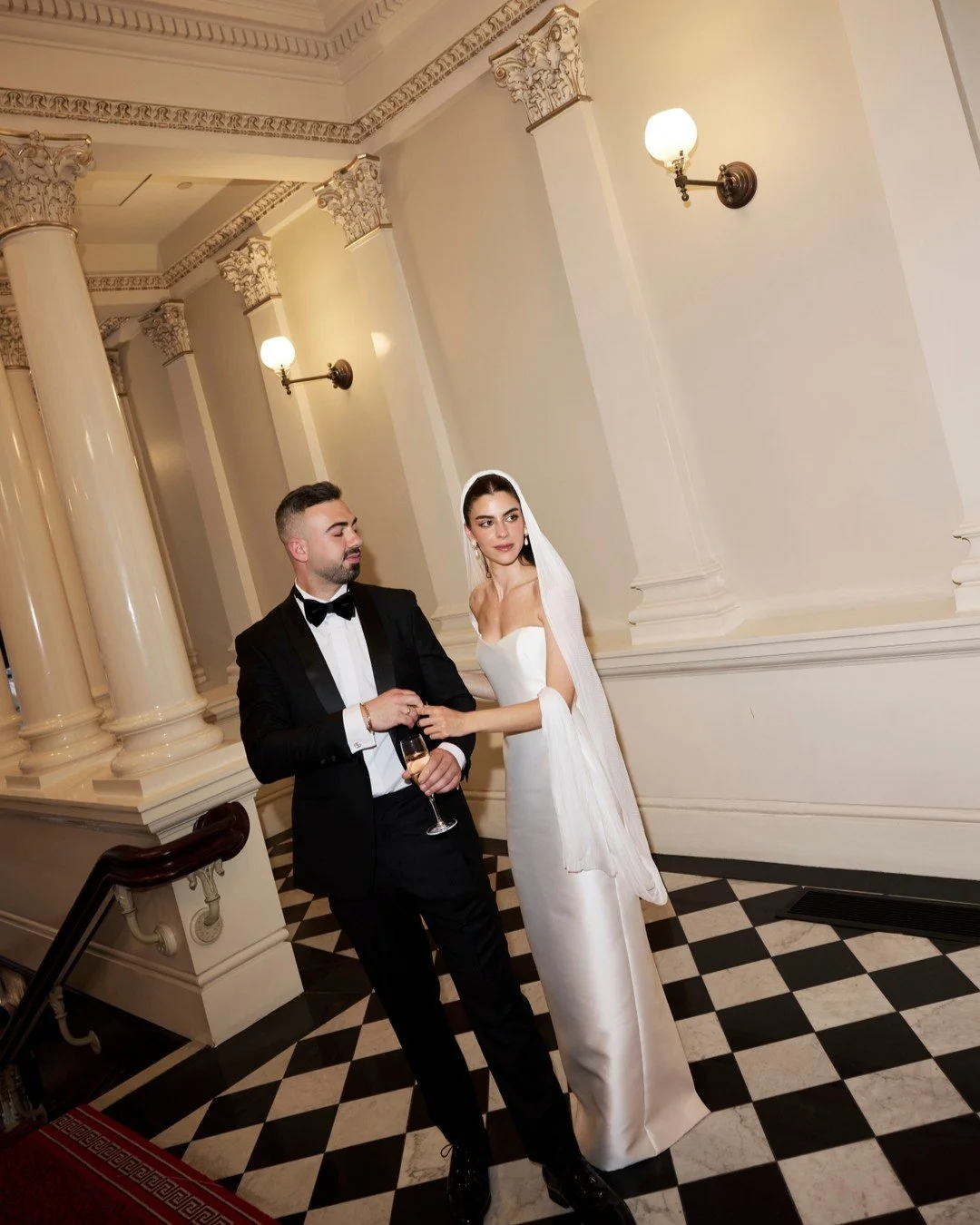 Into the evening with Stephanie &amp; Gabriel &mdash; wearing Mariska. Captured by @louloumemphis

Vendors:
Bride: @stephliucci
Groom: @gabe_liucci
Planner: @daysliketheseevents
H&amp;MU: @gemmanicholshairandmakeup @biancabrownmua
Florals: @thenakedf