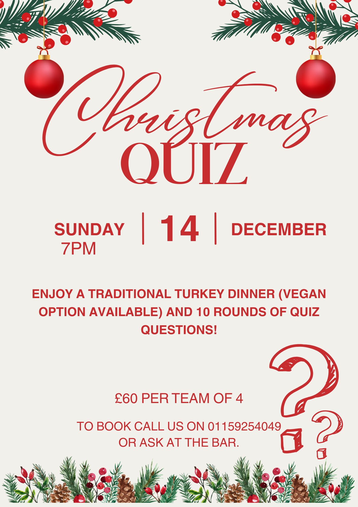 Christmas Quiz - SOLD OUT