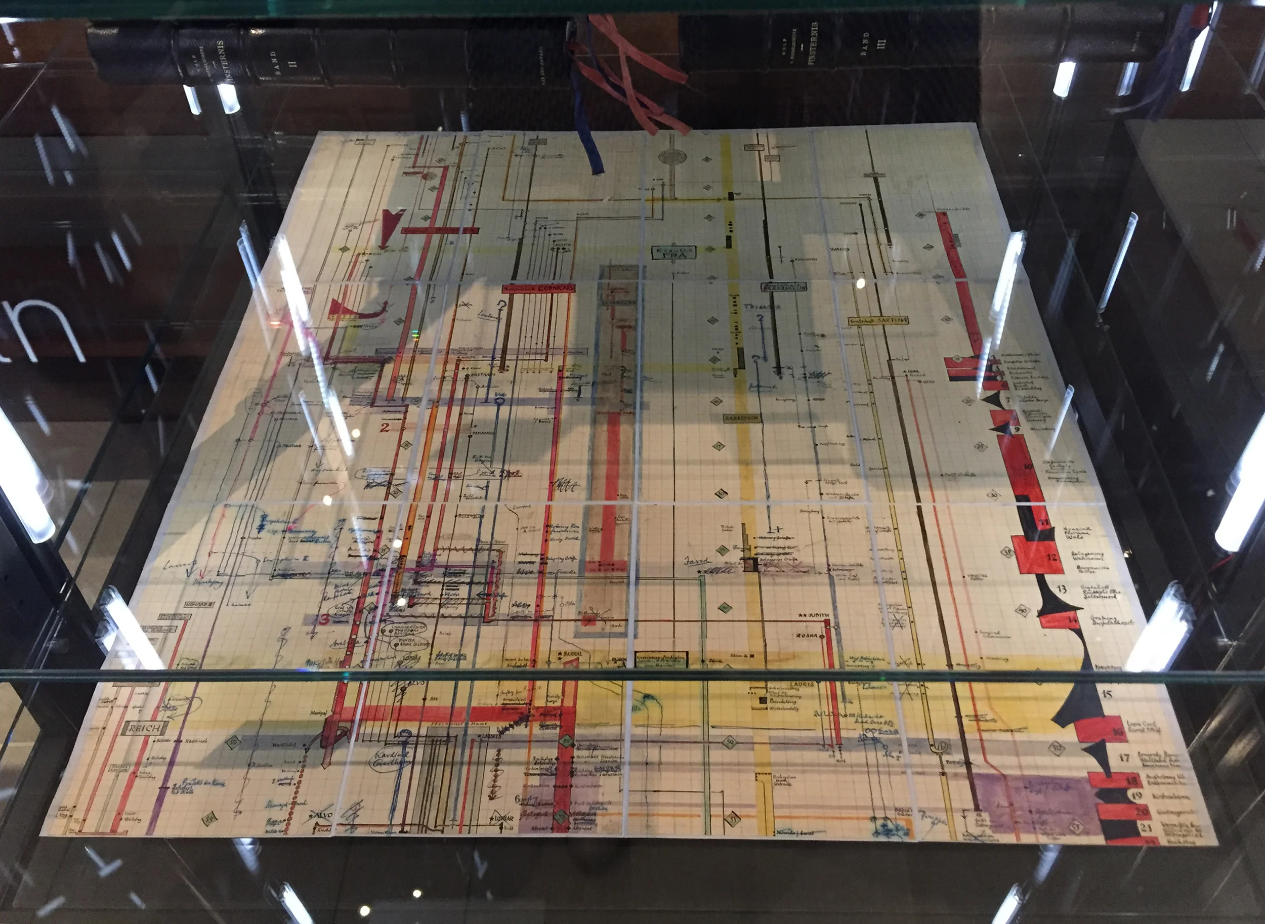 It's not just architects who need construction plans. This is one of many "Phantasiebauplans" : a drawing of the narrative construction for a novel.