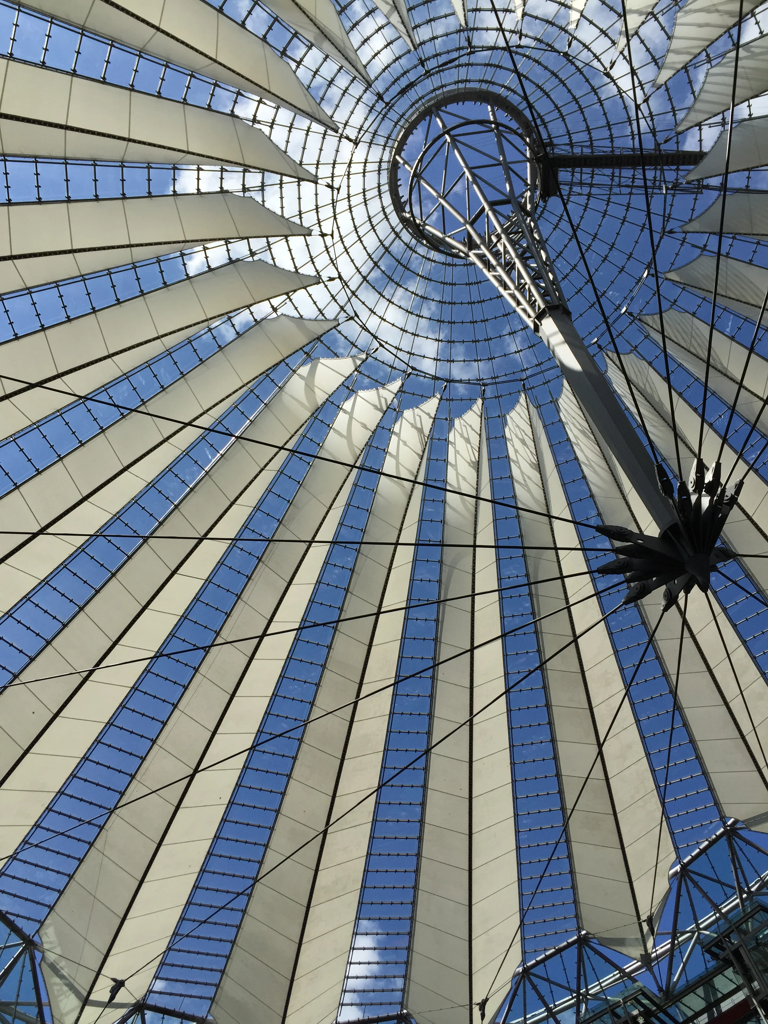 I do love this sail canopy at the Sony Center, designed by Helmut Jahn with Arup 