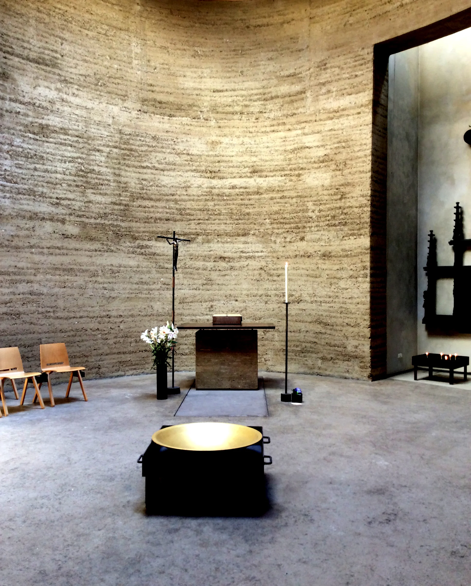 Interior of the Chapel of Reconciliation on Bernauer Strasse. 