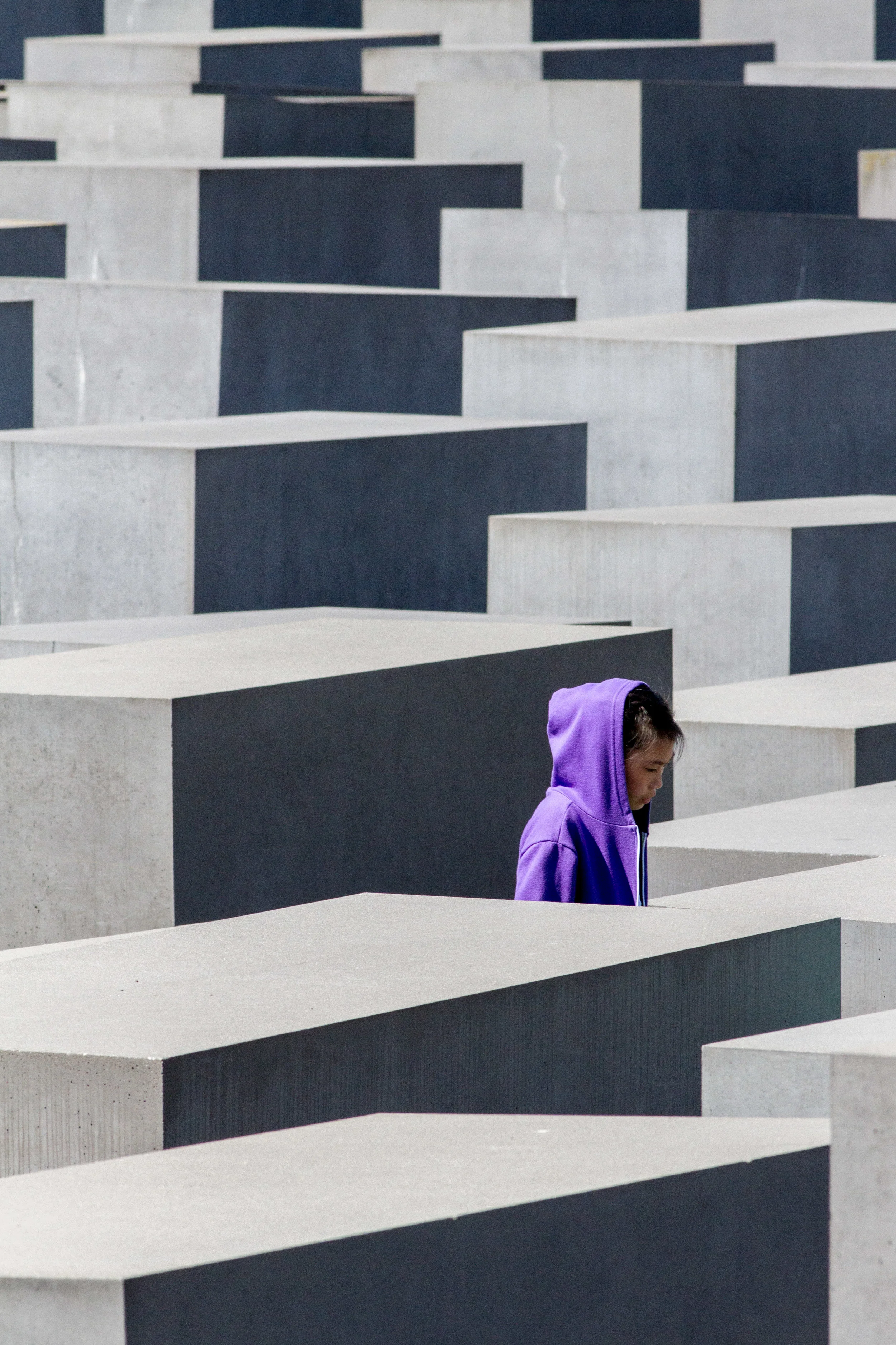 Peter Eisenman's Holocaust Memorial is a chilling architectural intervention within a tourist-filled area of the city. An interesting case of content being separate from the architecture as the documentation centre is in a subterranean hall, allowing the sculptural forms to express the horror of the Holocaust and encourage individual contemplation. Image by John Dawson