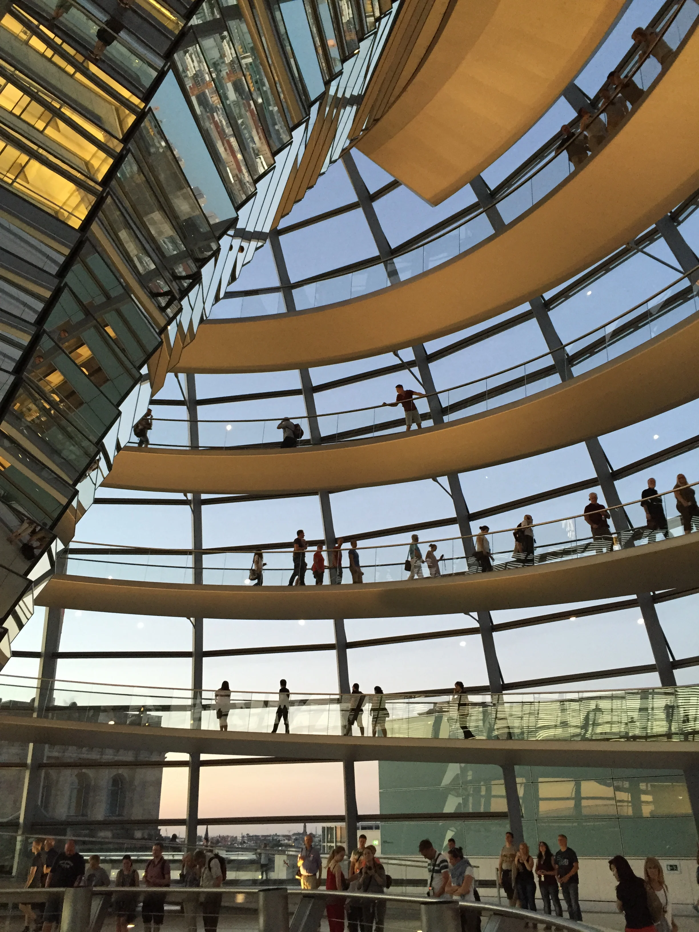The much-lauded Reichstag Dome more than lived-up to expectations. A breath-taking exercise in architectural story-telling. I visited late in the evening and was surprised by the relaxed atmosphere and the fact we were able to wander freely well after 11pm.