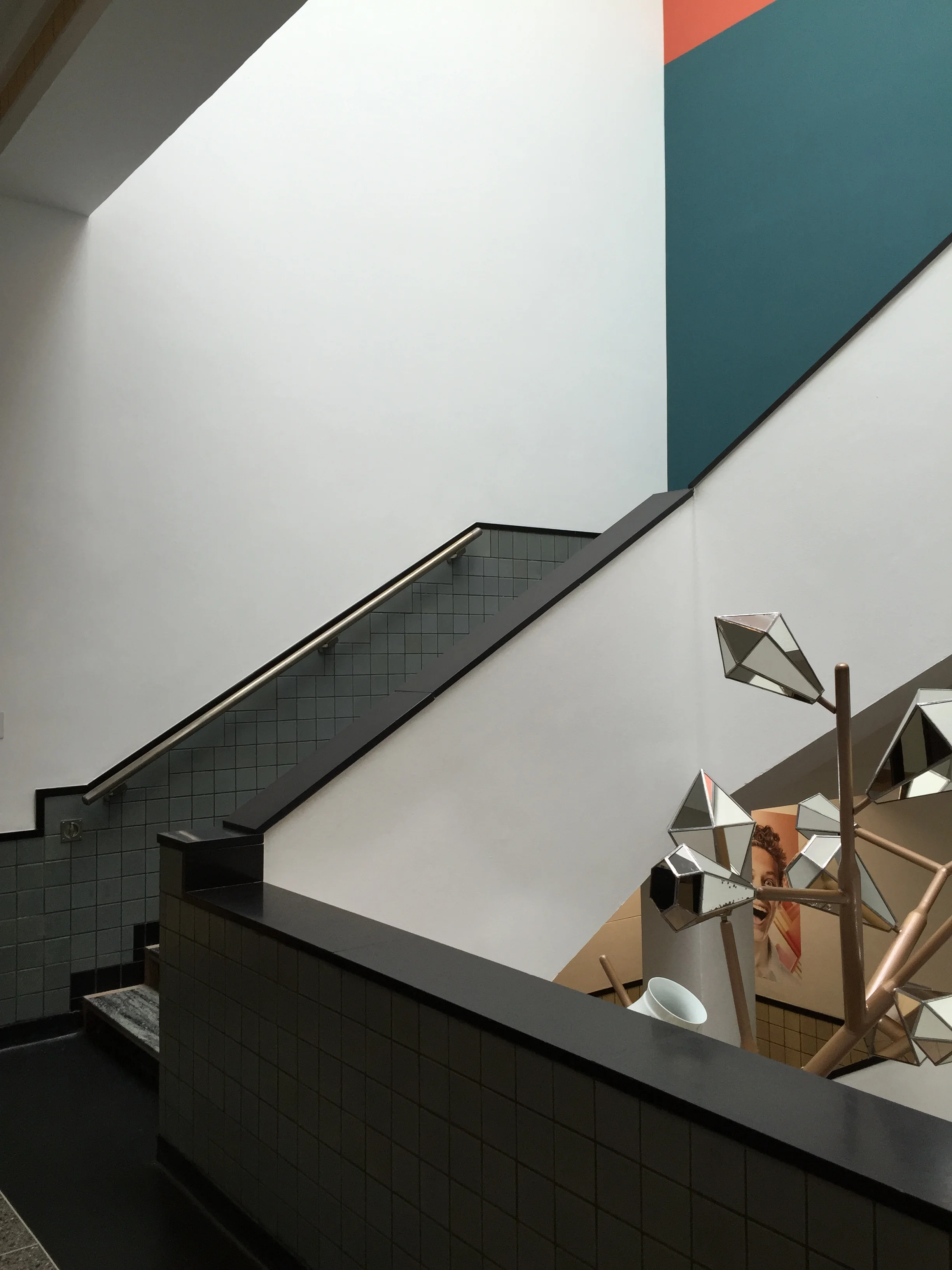 Berlage's clear lines, top lighting and contrasting colour scheme make his staircases into Mondrian-like works of art.