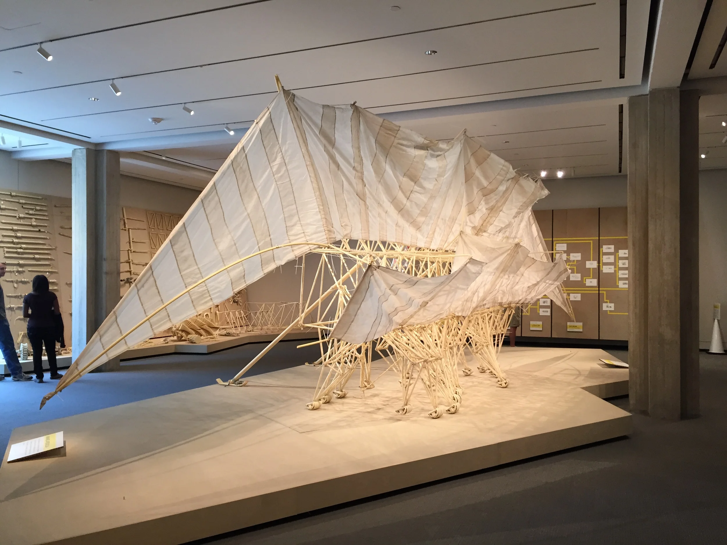 An early "fossil" of Theo Jansen's Strandbeest family which continues to evolve to develop bigger and better brains