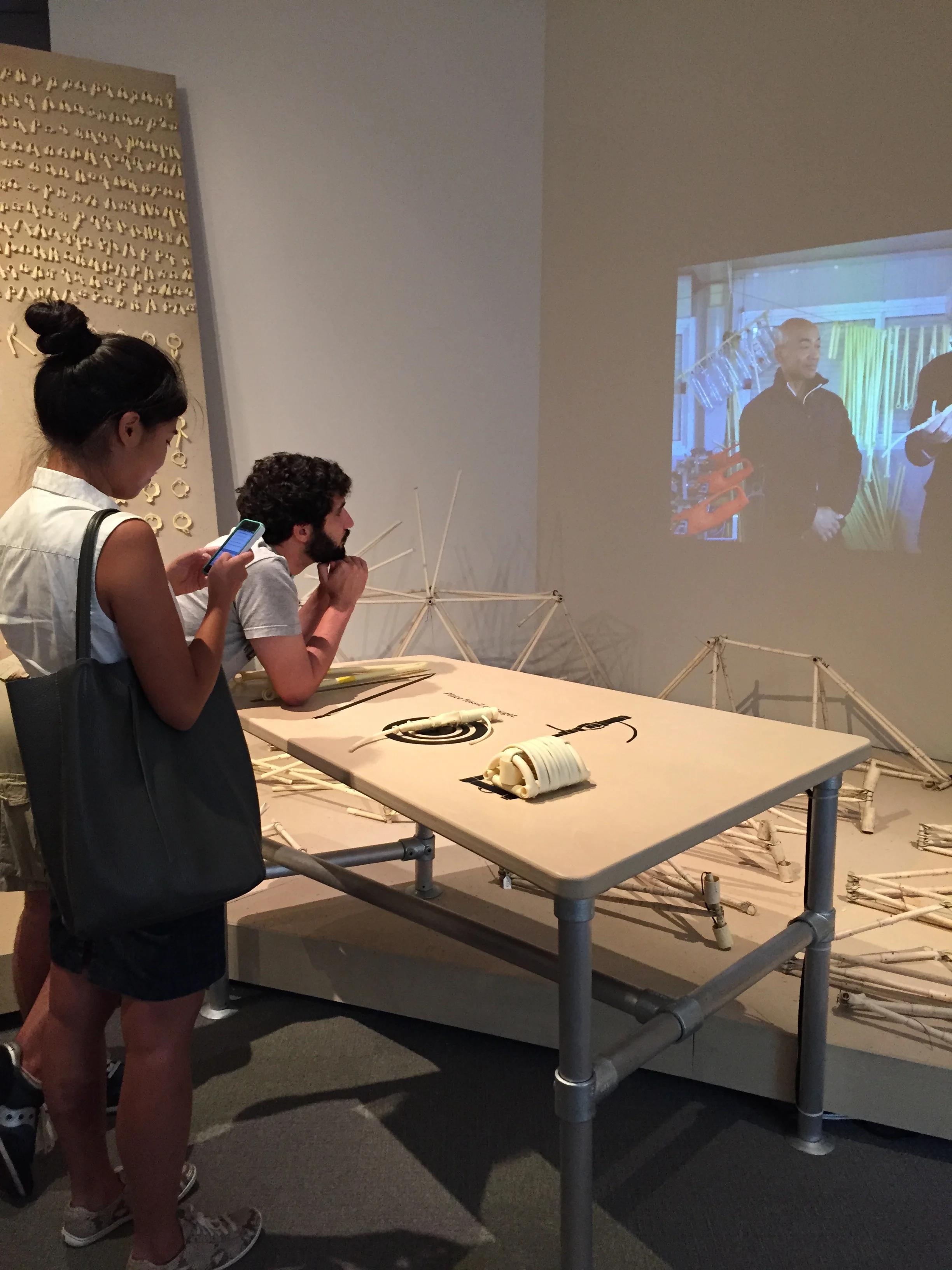 Simple but funny interactive game helps visitors explore the components and gives Theo a chance to explain his engineering thinking to anyone who wants to hear.