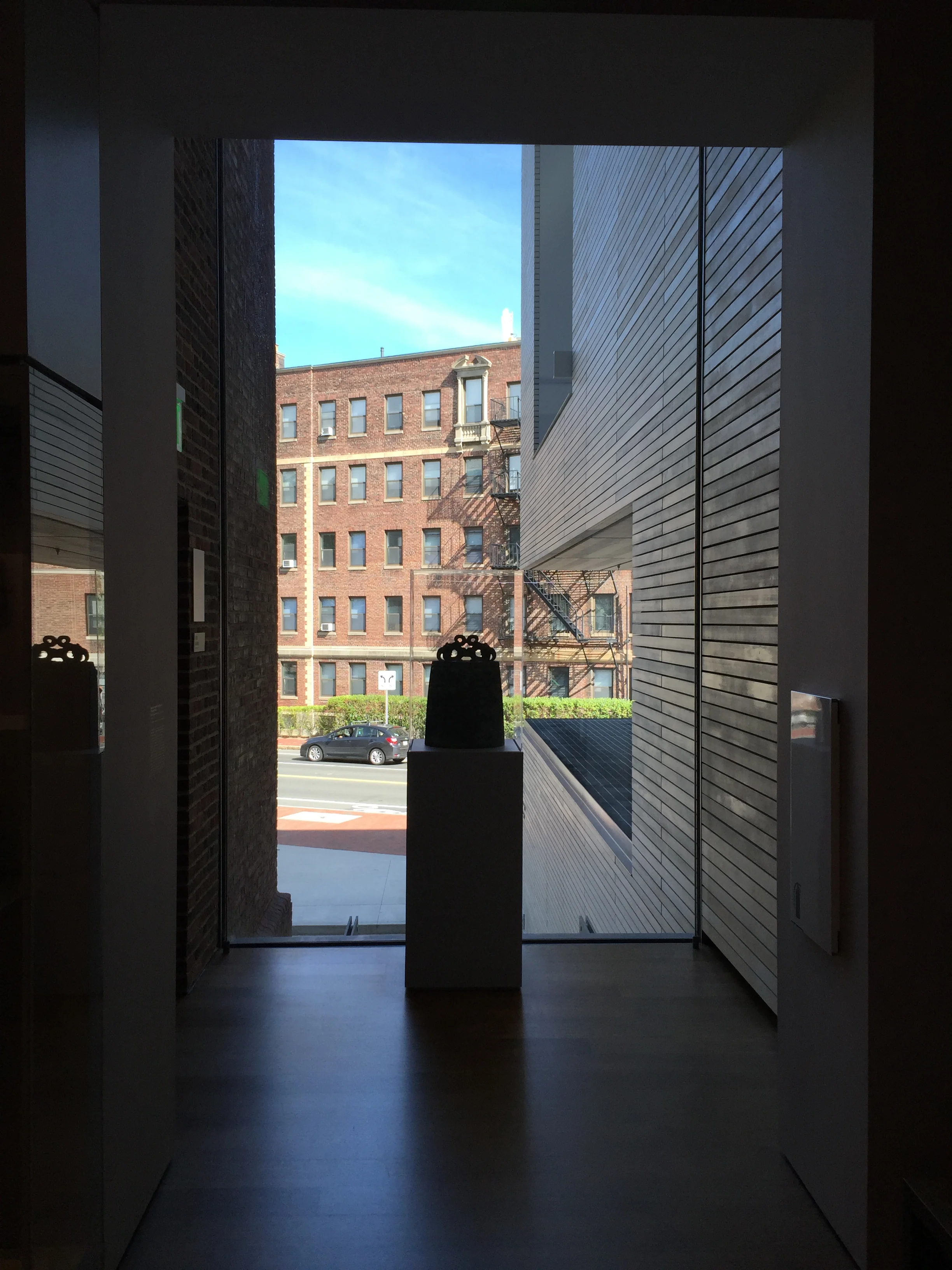 Artefacts seen within a daylit gallery offering views to neighbouring Harvard Buildings become more of an expression of everyday life