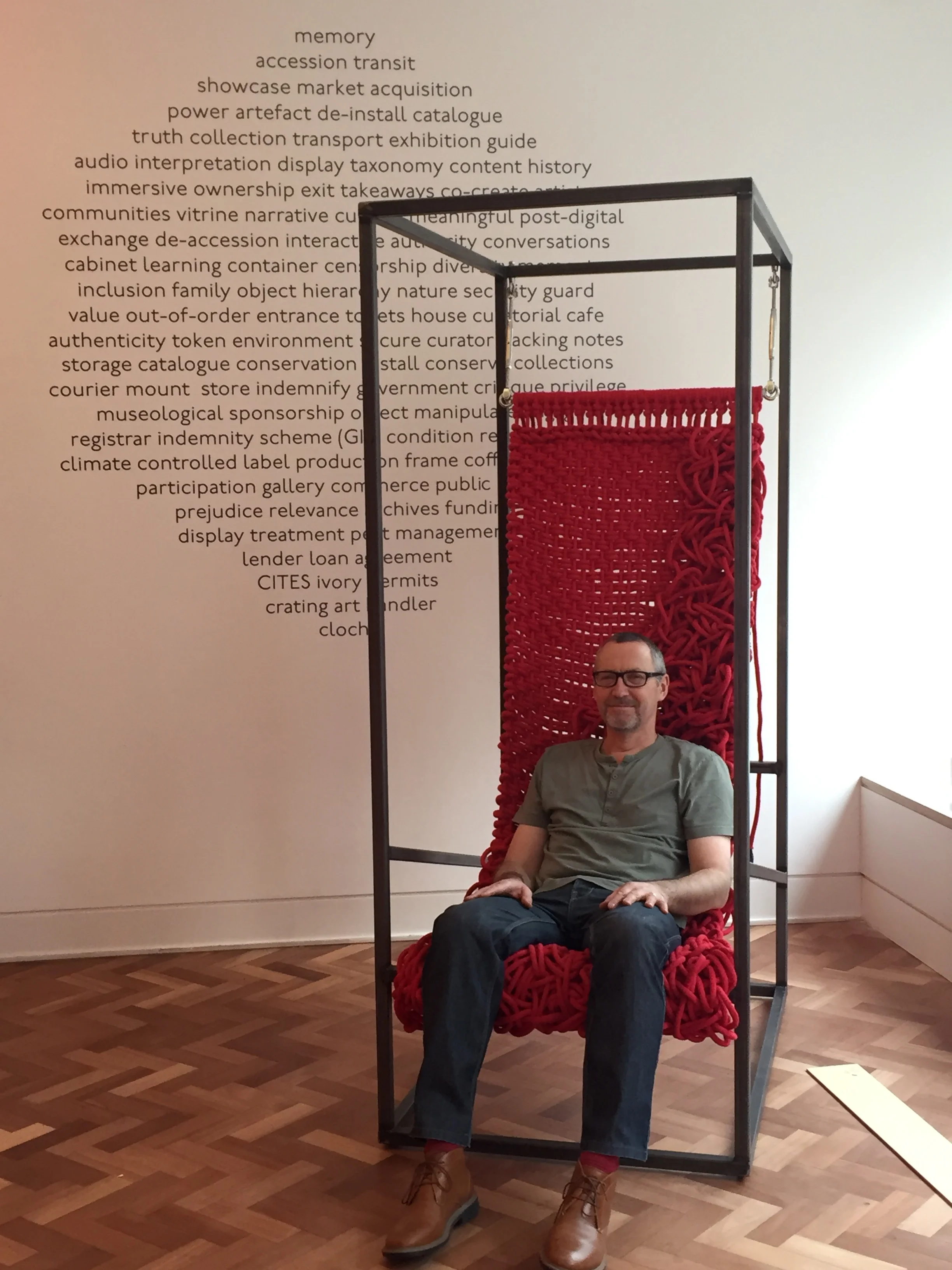Ken Grix, FCBStudios partner, model-maker extraordinaire and now weaver and furniture-maker.