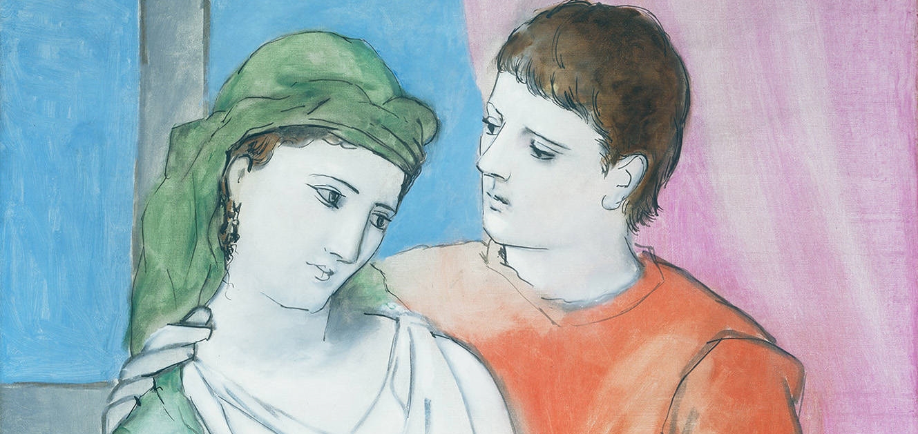 The Lovers – Pablo Picasso (1923) oil on linen (detail)