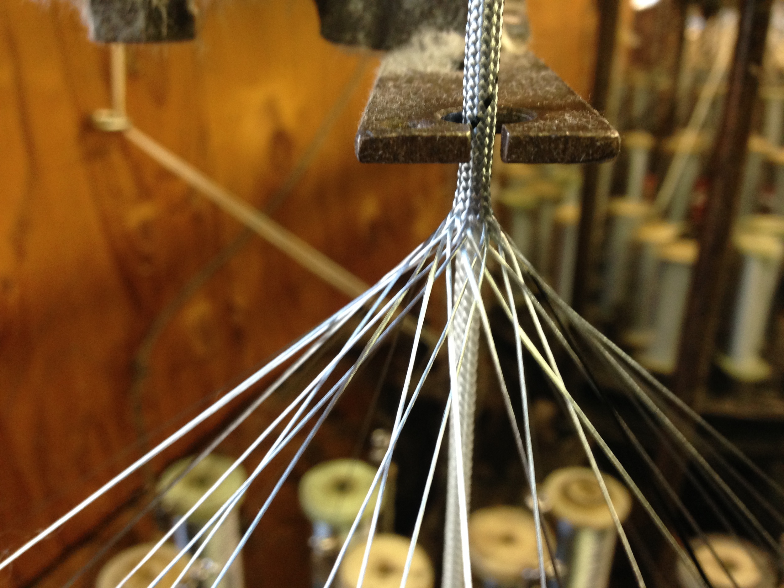 Peperell Brading - making string for Brdi