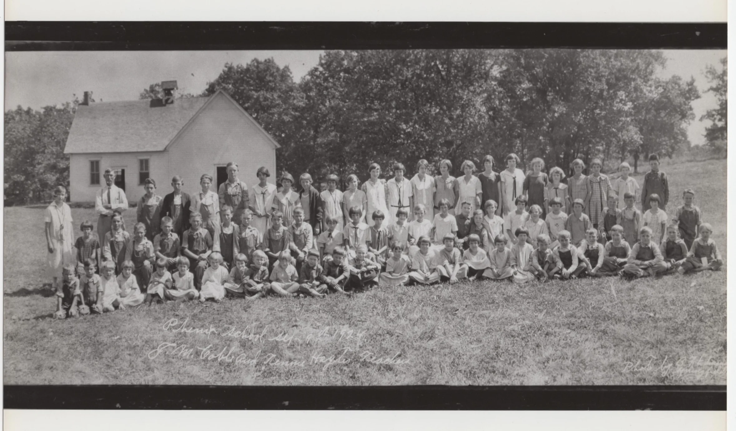 "Phenix School, Sep. 9th 1924 J.M. Coble and Tennie Hagter Teachers (Photo courtesy of Dave Richter)