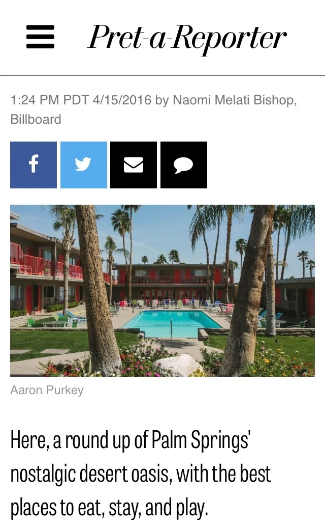 Hollywood Reporter - Palm Springs